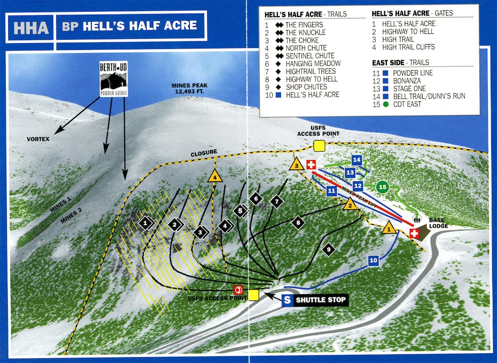 Berthoud Pass Maps - Hells Half Acre
